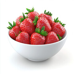 Canvas Print - Strawberries Bowl Isolated