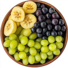 Canvas Print - Fruit Bowl Isolated Top View