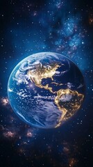 Wall Mural - earth from space at night