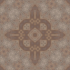 Wall Mural - Seamless abstract symmetrical wonderful pattern. Kaleidoscope pattern texture