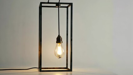 Wall Mural - Modern Minimalist Table Lamp with Edison Bulb