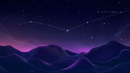 Wall Mural - sleek night sky