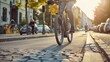© abdul - Bicycle commuting in a city showcasing an eco-friendly lifestyle choice for sustainable urban living