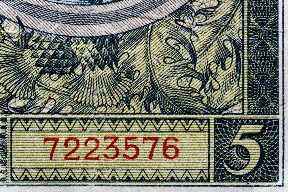 Old Paper Notes Vintage elements of old paper banknotes.Bonistics.Polish banknotes-5 ...