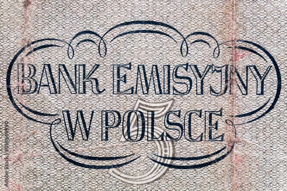 Old Paper Notes Vintage elements of old paper banknotes.Bonistics.Polish banknotes-5 ...
