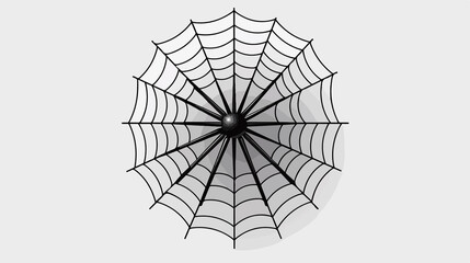 Spider Web Vector Symbol Icon for Design Purposes - Illustration