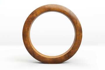 Large circular wooden frame for wall views or pictures.