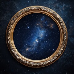 Wall Mural - galactic reflection cosmic space digital art mystical environment breathtaking perspective universe 