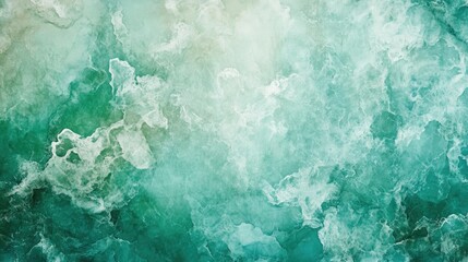 Wall Mural - A mesmerizing abstract image featuring fluid turquoise and teal textures, resembling ocean waves and calming water patterns.