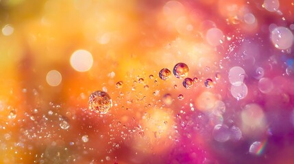 Fototapete - Vibrant Colorful Bubbles and Bokeh Light Texture for Energetic and Joyful Design : Generative AI