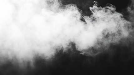 Aufkleber - Mysterious Smoke Patterns in a Dark Atmosphere Captured in Motion and Shape : Generative AI