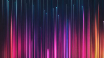 Wall Mural - Vibrant Colorful Light Stripes with Gradients in Dark Background