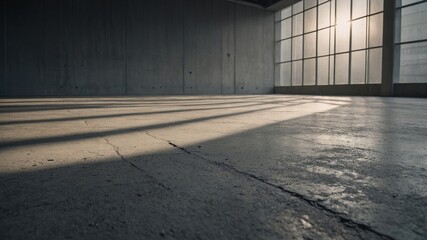 Wall Mural - Gray concrete background with soft natural sunlight