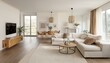 © Eboda - Functional furniture choices for white and neutral living room that enhance comfort style and usability in your living space