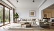 © Eboda - Decor Inspiration for a Contemporary White and Neutral Living Room