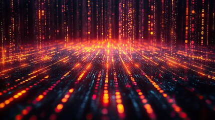A computer background filled with binary code, symbolizing data and technology