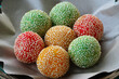 © tarasari - Onde-onde is a traditional Indonesian snack, made of glutinous rice flour or fried or boiled and sprinkled with sesame seeds