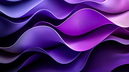 Fototapete - Colorful waves of purple and lavender flow gracefully in a smooth texture, creating an abstract background design