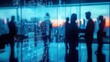 © zhuan - Corporate Team Analyzing Organizational Chart in a Modern Meeting Room with Digital Elements