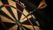 © Ramita - SEO relevance concept. A close-up of a dartboard with a dart striking the bullseye, showcasing precision and focus in a popular target sport.