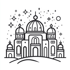 Wall Mural - A large building with a dome on top and a star on the top