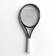 © Martn - Detailed Photograph of a Squash Racket with Shading and a Modern Minimalist Design Isolated Against a Clean White Background Sports Equipment Concept for Fitness Recreation and Athletic Activities