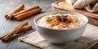 © Jotch - Bowl of creamy rice and milk pudding with a sprinkling of cinnamon , dessert, sweet, traditional, homemade, delicious