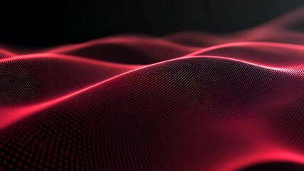 Wall Mural - abstract red waves create a mesmerizing visual experience in a dark environment