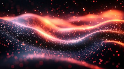 Wall Mural - streams of data flow across a dynamic background, visualizing the movement of information