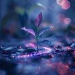 © Natthapach - Futuristic abstract plant illustration