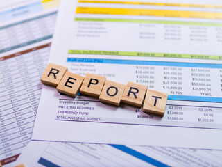 Poster - Financial insights overview business report analysis in a professional office environment