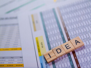 Poster - Business analysis idea generation office paperwork close-up creative thinking for growth
