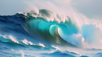 Wall Mural - waves and clouds