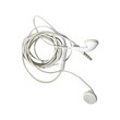 © Yovinca - headphones with a tangled wire on wihite background 1