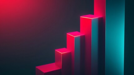 Poster - Abstract Graph Structure with Colorful Gradient Background Design