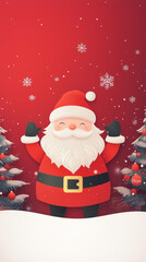 Wall Mural - santa claus with a bag of presents