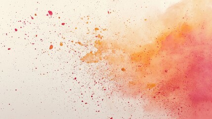 Fototapete - Vibrant Color Splash with Warm Hues and Abstract Textures