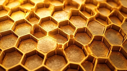 Sticker - Golden Honeycomb Abstract