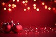 © JIALU - Red background with red and white lights and bokeh, Christmas-themed PowerPoint template design.