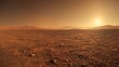 © jamrut - Martian Sunset Red Planet Landscape Desert Rocks Craters Space Exploration