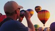 © KRCOKE - Photographer Capturing Colorful Balloons at Sunrise Festival