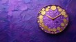 © Kenny Parker - A creative clock designed with coin elements on a purple surface