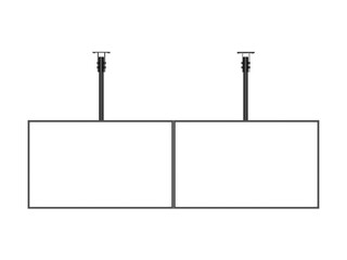 Wall Mural - Outdoor digital ceiling mounted display screen mockup template, 3d illustration.