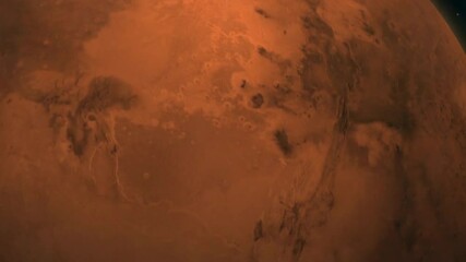 Wall Mural - planet mars, view from space.