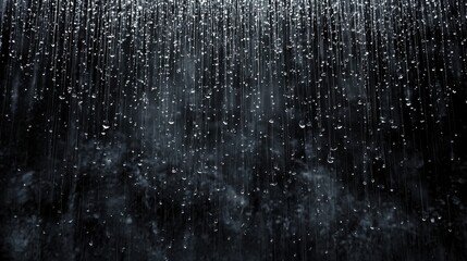 Wall Mural - Rain overlay: A digital overlay of raindrops falling, designed to be placed over an image or video