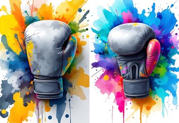 Wall Mural - a colorful image that looks like a splash of colorful paint