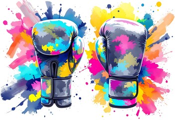 Wall Mural - a colorful image that looks like a splash of colorful paint