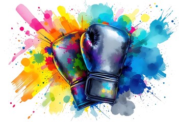 Wall Mural - a colorful image that looks like a splash of colorful paint