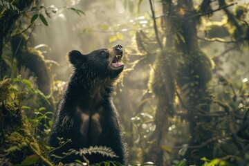 bear in the cloud forest