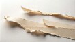 © Caitlin - Torn Light Beige Paper Strips with Soft Shadows on White Background for Text - Ideal for Creative Design and Minimalist Projects